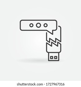 Symbol oder Entwurfselement für das Konzept des Vektor-USB-Laufwerks