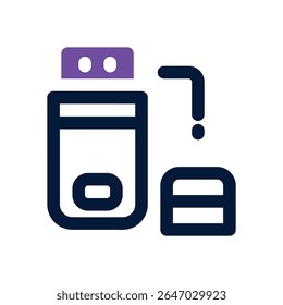 ícone usb duotônico. Ícone vetorial moderno e elegante para sites, aplicativos móveis, materiais de marketing e design corporativo. Totalmente dimensionável e pronto para uso.