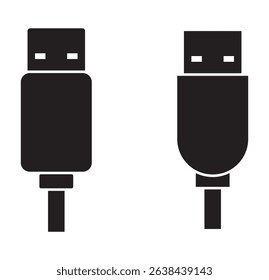 USB Essentials A Modern Icon Set . USB icon set, Usb flash drive symbol. Universal USB sign png and vector illustration on transparent background . 