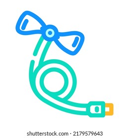 usb fan color icon vector. usb fan sign. isolated symbol illustration