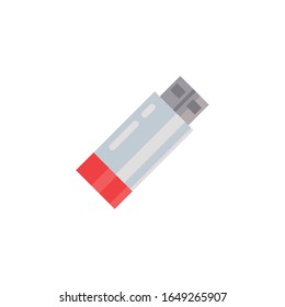 Usb fill style icon design, Technology equipment hardware data information digital office electronic and device theme Vector illustration