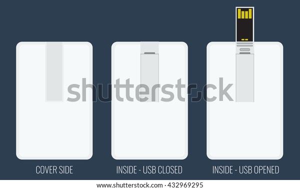 Usb Flash Card Empty Template Corporate Stock Vector Royalty Free