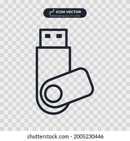 usb flash disk icon symbol template for graphic and web design collection logo vector illustration