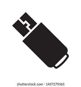 USB flash, flash disk icon in trendy flat style design. Vector graphic illustration. Suitable for website design, logo, app, and ui. EPS 10.