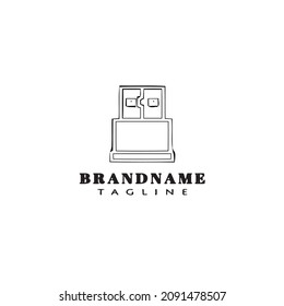 icono de caricatura del logotipo del disco flash usb ilustración vectorial moderna