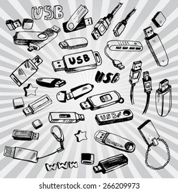 Discos flash USB garabateados