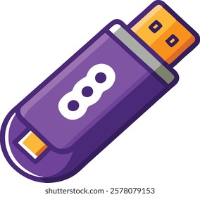 USB flash drive  brand with a capacity of 8 gigabites on a white background 