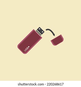 USB Flash Drive closeup icon
