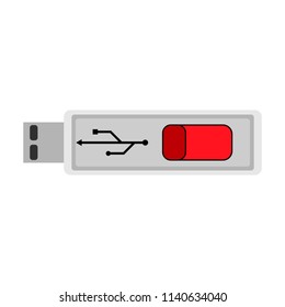 Usb flash drive colour icon, vector