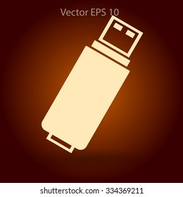 usb flash drive for computer vector icon