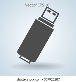 usb flash drive for computer vector icon
