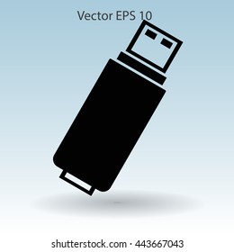 usb flash drive for computer vector icon
