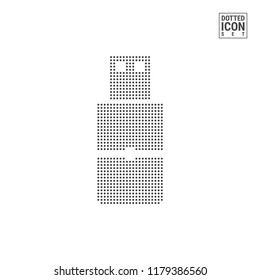 USB Flash Drive Dot Pattern Icon. Portable Storage Dotted Icon Isolated on White. Vector Background, Design Template. Can Be Used for Advertising, Web and Mobile UI.