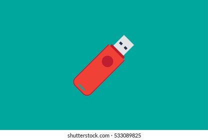 Usb Flash drive flat design vector