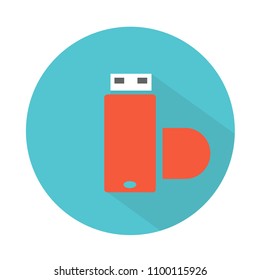USB flash drive flat icon,Vector illustration
