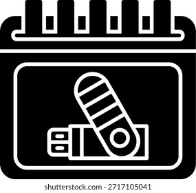 Diseño de icono de estilo de glifo de unidad flash USB