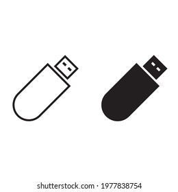 USB flash drive icon for apps and web sites