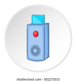 USB flash drive icon. Cartoon illustration of USB flash drive vector icon for web