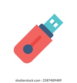 USB Flash Drive Icon for Data Storage