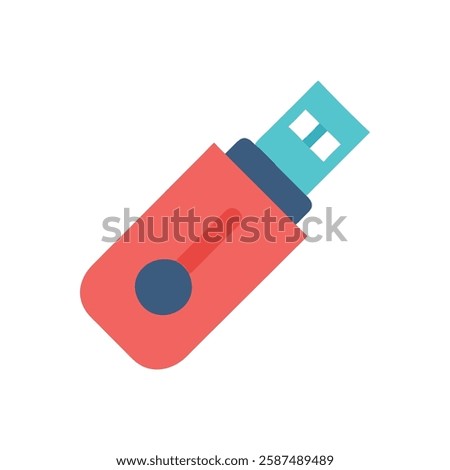 USB Flash Drive Icon for Data Storage