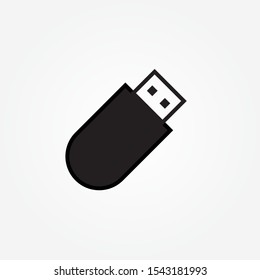 USB Flash Drive icon design on white background