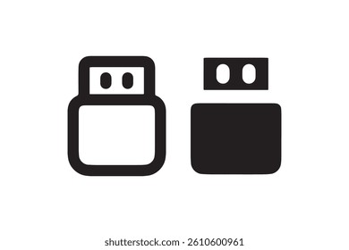 USB flash drive icon for digital storage Vector