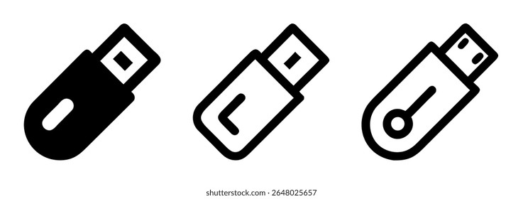 USB flash drive icon armazenamento de dados digital 