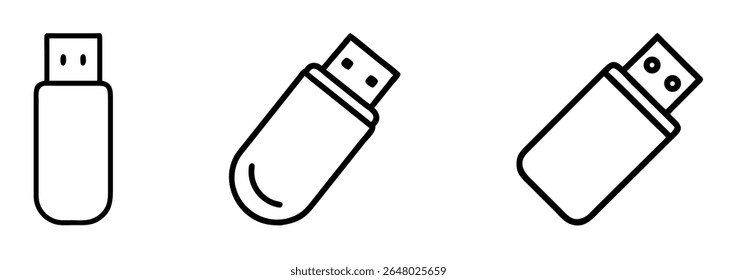 USB flash drive icon armazenamento de dados digital 