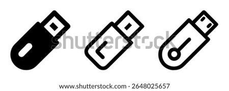 USB flash drive icon  digital data storage 
