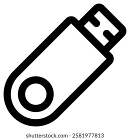USB Flash Drive Icon for Documentation File  Data