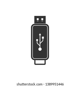 USB flash drive icon isolated. Flat design. Vector Illustration