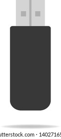 Usb flash drive icon isolated on white background. Vector illustration for design.