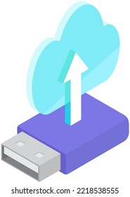 Icono de unidad flash USB aislado en fondo blanco. Signo de Memory Stick en estilo plano, dispositivo de almacenamiento. Dispositivo móvil moderno para almacenar información digital. Equipo de almacenamiento con memoria flash