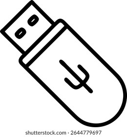 Ícone da unidade flash USB isolado no fundo branco.