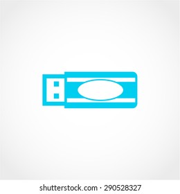 Usb flash drive Icon Isolated on White Background