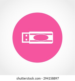Usb flash drive Icon Isolated on White Background