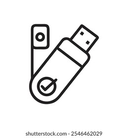 Ícone de unidade flash USB - plano de fundo branco