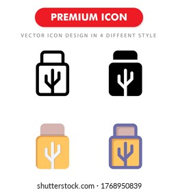 usb flash drive icon pack isolated on white background. for your web site design, logo, app, UI. Vector graphics illustration and editable stroke. EPS 10.