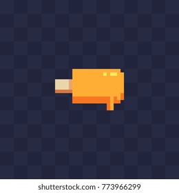 USB flash drive icon. Pixel art flat style. Web site design. 8-bit. Video game sprite. Isolated abstract vector illustration. 