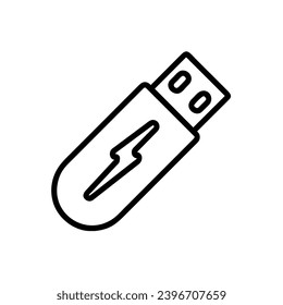 Icono de unidad flash Usb. Signo vectorial simple