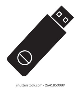 USB flash drive icon, Simple Vector Illustration of a USB Flash Drive	