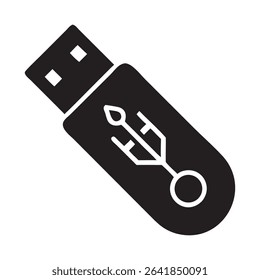 USB flash drive icon, Simple Vector Illustration of a USB Flash Drive	