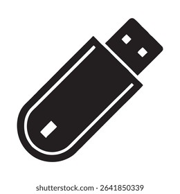 USB flash drive icon, Simple Vector Illustration of a USB Flash Drive	