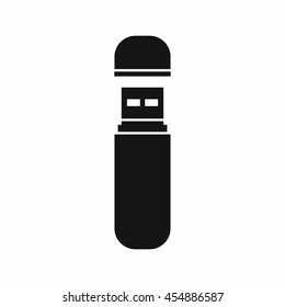 USB flash drive icon in simple style isolated vector illustration
