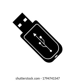 Icono de unidad flash USB. Icono de vector de stick USB. Icono de stick USB aislado en fondo blanco. Logo simple. Icono simple.