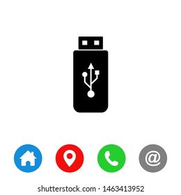 USB flash drive icon symbol vector