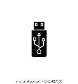 USB flash drive Icon Vector.