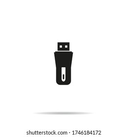 Usb flash drive icon vector illustration.Usb storage sign.