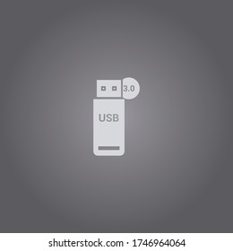 Usb flash drive icon vector illustration.Usb storage sign.