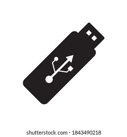 USB Flash Drive Icon Vector Illustration Flat Design